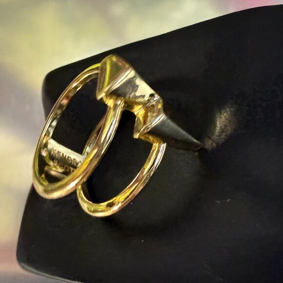 Kendra Scott 14k Gold-Plated Lightning Bolt Double Row Ring Size 7 - Picture 4 of 8